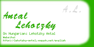 antal lehotzky business card